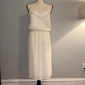 NWT Express Cream Pleated Dress